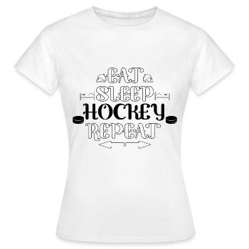 Hockey Hockey Hockey Hockey - T-shirt Femme - blanc - Devant - AI Model Female 172 dark (172cm)