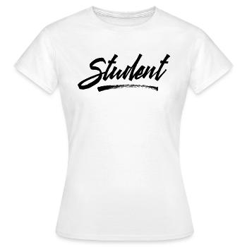 Study Student University Study Student - Women's T-Shirt - white - Front - AI Model Female 172 dark (172cm)