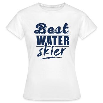 Skis nautiques - T-shirt Femme - blanc - Devant - AI Model Female 172 dark (172cm)