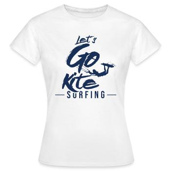 Kiteboarden - Frauen T-Shirt - Weiß - Vorne - AI Model Female 172 dark (172cm)