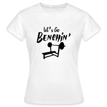 Bankdrücken Sportler - Frauen T-Shirt - Weiß - Vorne - AI Model Female 172 dark (172cm)
