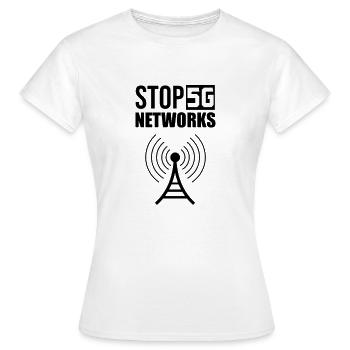 Stops 5G - Women's T-Shirt - white - Front - AI Model Female 172 dark (172cm)