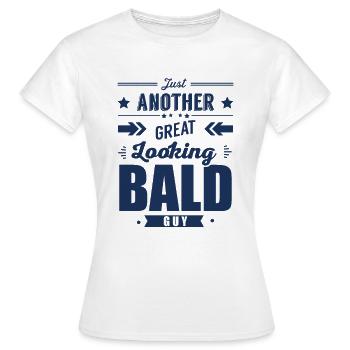 Glatzen Glatzkopf Kein Haar Glatze Keine Haare - Frauen T-Shirt - Weiß - Vorne - AI Model Female 172 dark (172cm)