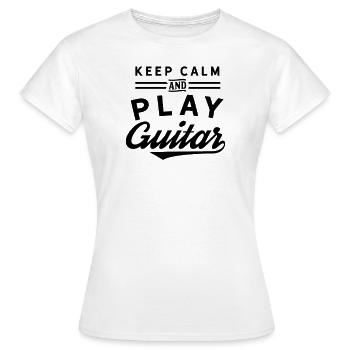 Gitarist - Vrouwen T-shirt - wit - Voor - AI Model Female 172 dark (172cm)