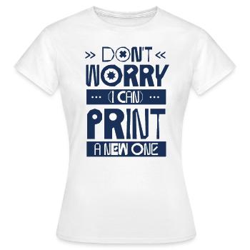 3D Printing Printer 3D - Women's T-Shirt - white - Front - AI Model Female 172 dark (172cm)