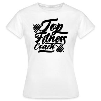 Entraîneur de fitness - T-shirt Femme - blanc - Devant - AI Model Female 172 dark (172cm)