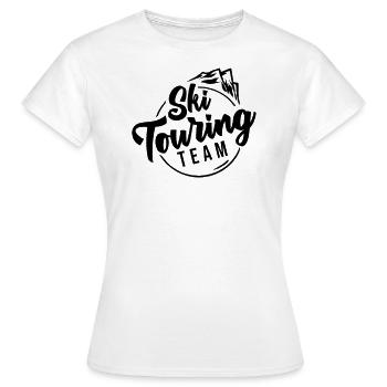 Ski tours Ski mountaineering Ski Ski touring tour - Women's T-Shirt - white - Front - AI Model Female 172 dark (172cm)