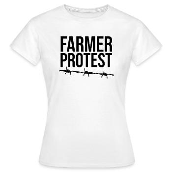 Demo BaUer Protest Tractor Farmers Farmers Protest - Women's T-Shirt - white - Front - AI Model Female 172 dark (172cm)