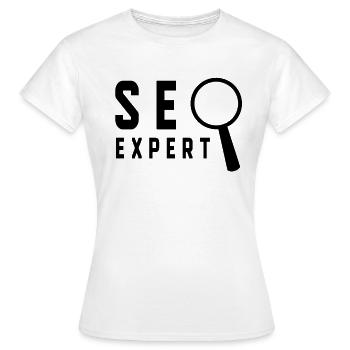 Expert SEO - T-shirt Femme - blanc - Devant - AI Model Female 172 dark (172cm)