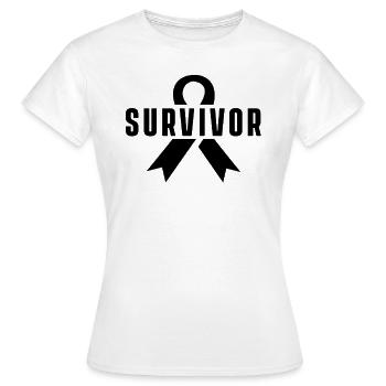 Team Tumor Krebs Überlebender Brustkrebs Überleben - Frauen T-Shirt - Weiß - Vorne - AI Model Female 172 dark (172cm)