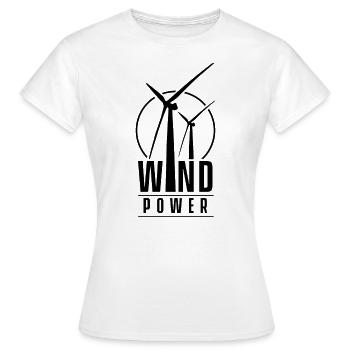 Windkraft Windenergie - Frauen T-Shirt - Weiß - Vorne - AI Model Female 172 dark (172cm)