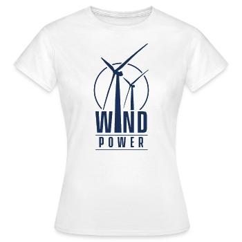 Wind power wind turbine wind energy wind wind turbine - Women's T-Shirt - white - Front - AI Model Female 172 dark (172cm)