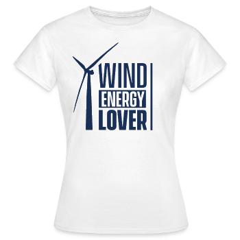 Wind turbine wind power wind energy wind turbine wind - Women's T-Shirt - white - Front - AI Model Female 172 dark (172cm)
