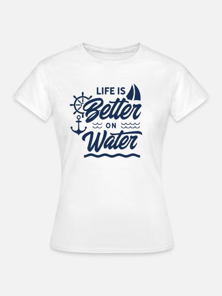 Segelboot - Frauen T-Shirt - Weiß