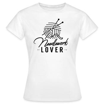 Nadelarbeit Handarbeit Textil Nadel Nähen Faden - Frauen T-Shirt - Weiß - Vorne - AI Model Female 172 dark (172cm)