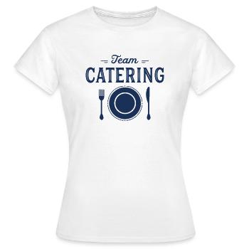 Speisen Lieferdienst Catering Caterer Service - Frauen T-Shirt - Weiß - Vorne - AI Model Female 172 dark (172cm)