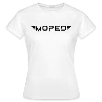 Moped - Frauen T-Shirt - Weiß - Vorne - AI Model Female 172 dark (172cm)
