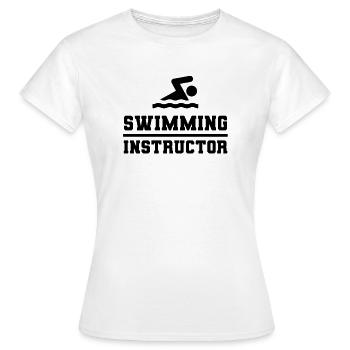 Swimming instructor swimming swimming course profession learning - Women's T-Shirt - white - Front - AI Model Female 172 dark (172cm)