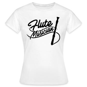 Flûte flûte flûte flûte flûte flûte flûtes - T-shirt Femme - blanc - Devant - AI Model Female 172 dark (172cm)