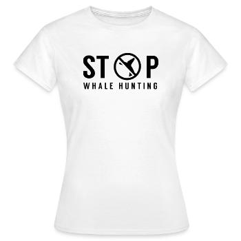 Stop whale hunting Whaling whale Save the whales Save the whales - Women's T-Shirt - white - Front - AI Model Female 172 dark (172cm)