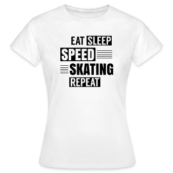 Speed Skating Speed Skater Inline Skaten - Frauen T-Shirt - Weiß - Vorne - AI Model Female 172 dark (172cm)