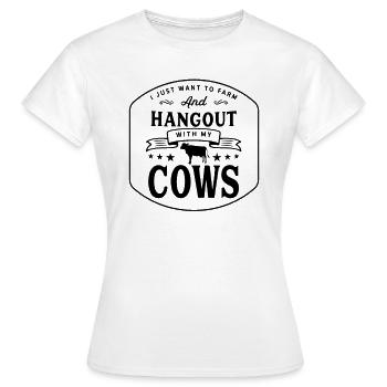 Vaches boeuf veau vache vache laitière - T-shirt Femme - blanc - Devant - AI Model Female 172 dark (172cm)