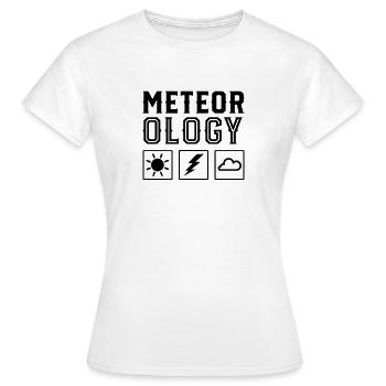Meteorologie Wettervorhersage Meteorologe Wetter - Frauen T-Shirt - Weiß - Vorne - AI Model Female 172 dark (172cm)