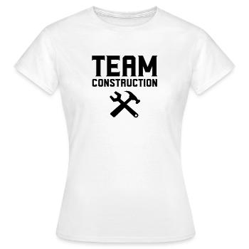 Team construction site construction work occupation construction workers construction - Women's T-Shirt - white - Front - AI Model Female 172 dark (172cm)