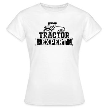 Tractor Expert Tractor Driver Trecker - Women's T-Shirt - white - Front - AI Model Female 172 dark (172cm)