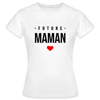FUTURE MOM - Women's T-Shirt - white - Front - AI Model Female 172 dark (172cm)