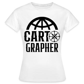 Kartograph Kartaograph Kartaograf Kartografie - Frauen T-Shirt - Weiß - Vorne - AI Model Female 172 dark (172cm)