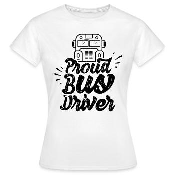 Chauffeur de bus chauffeur de bus chauffeur bus scolaire - T-shirt Femme - blanc - Devant - AI Model Female 172 dark (172cm)