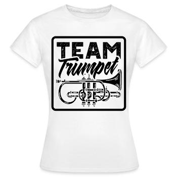 Trompette de l’équipe trompette musiciens trompettes - T-shirt Femme - blanc - Devant - AI Model Female 172 dark (172cm)