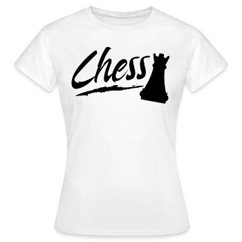 Jeu d’échecs d’échecs - T-shirt Femme - blanc - Devant - AI Model Female 172 dark (172cm)