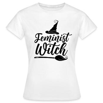 Féministe sorcière féministe féministe féministe féministe - T-shirt Femme - blanc - Devant - AI Model Female 172 dark (172cm)