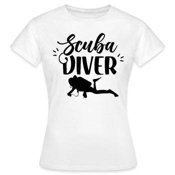 Plongeur Scuba Diver Scuba Diving - T-shirt Femme - blanc - Devant - AI Model Female 172 dark (172cm)