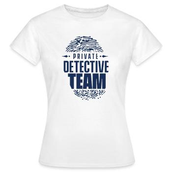 Détective privé Team Privatdeektei - T-shirt Femme - blanc - Devant - AI Model Female 172 dark (172cm)