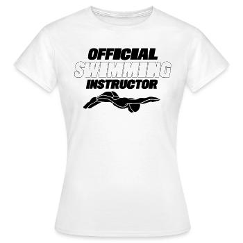 Official Swimming Instructor Coach Swimming Coach - Women's T-Shirt - white - Front - AI Model Female 172 dark (172cm)