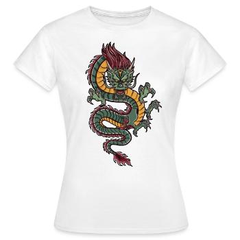 avec dragon chinois dragon chinois - T-shirt Femme - blanc - Devant - AI Model Female 172 dark (172cm)