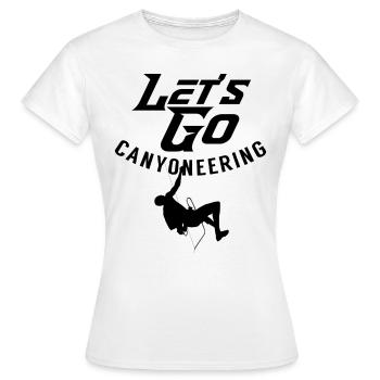 Go We Canyoning Canyon Descente en rappel Canyoneering - T-shirt Femme - blanc - Devant - AI Model Female 172 dark (172cm)