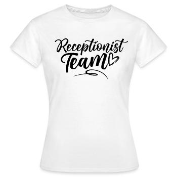 Équipe de réception Réceptionniste Réceptionniste - T-shirt Femme - blanc - Devant - AI Model Female 172 dark (172cm)