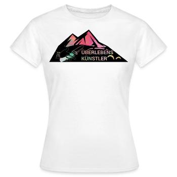 Survival-Ready #Überlebenskünstler - Frauen T-Shirt - Weiß - Vorne - AI Model Female 172 dark (172cm)