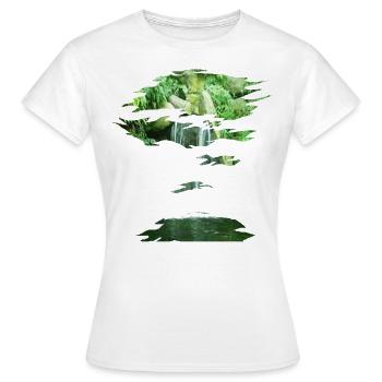 Design cascade - T-shirt Femme - blanc - Devant - AI Model Female 172 dark (172cm)