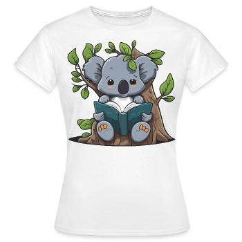 Tree-bound Reader - Women's T-Shirt - white - Front - AI Model Female 172 dark (172cm)
