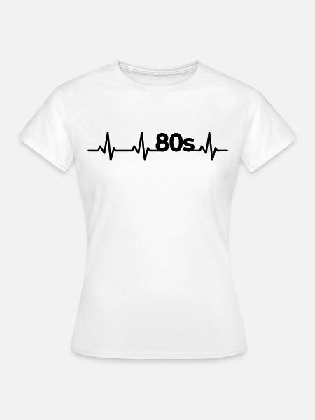 80er Jahre Pulsschlag - Frauen T-Shirt - Weiß