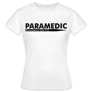 Appel d'urgence paramédical 112 - T-shirt Femme - blanc - Devant - AI Model Female 172 dark (172cm)