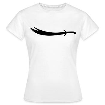 Ali Schwert Zülfikar - Frauen T-Shirt - Weiß - Vorne - AI Model Female 172 dark (172cm)