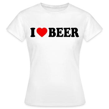 I love beer - Frauen T-Shirt - Weiß - Vorne - AI Model Female 172 dark (172cm)