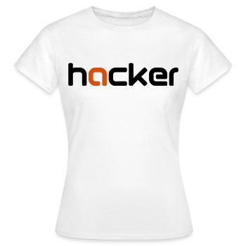 Hacker - T-shirt Femme - blanc - Devant - AI Model Female 172 dark (172cm)