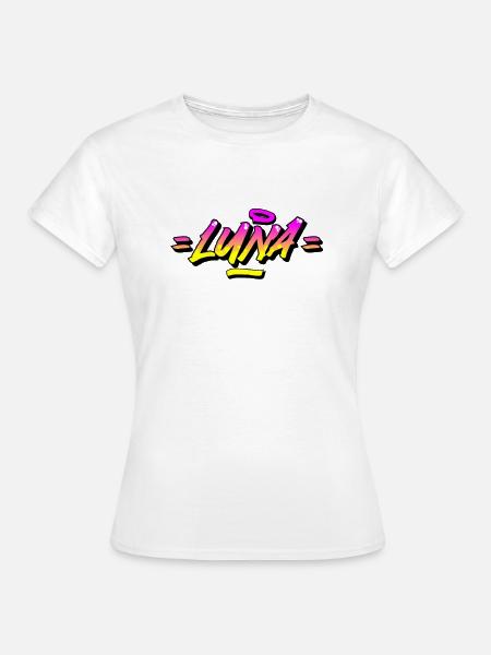 Graffiti Prénom Luna - T-shirt Femme - blanc